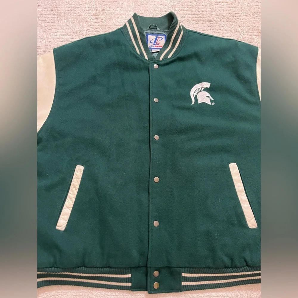 Vintage Michigan State varsity Leather wool blend Jacket